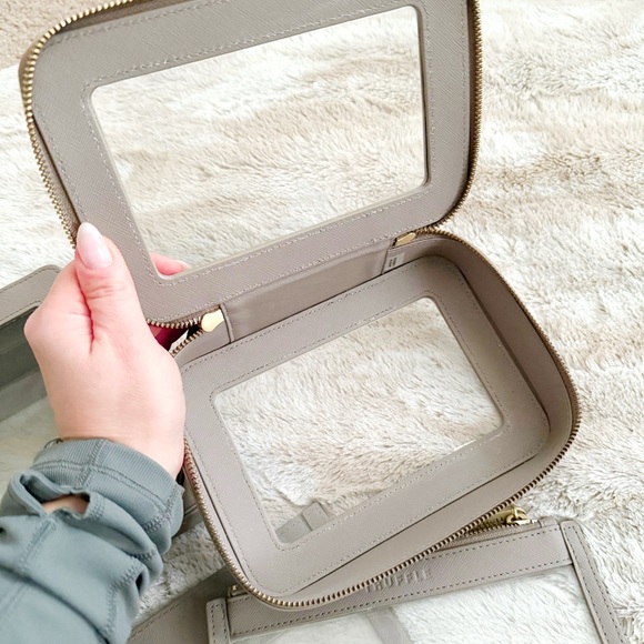 TRUFFLE Clarity Jetset Case and Clutch in Toffee Leather - Picture 8 of 13